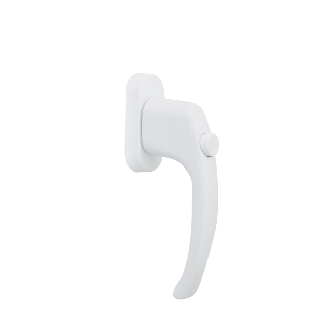 Window handle with a button (white)