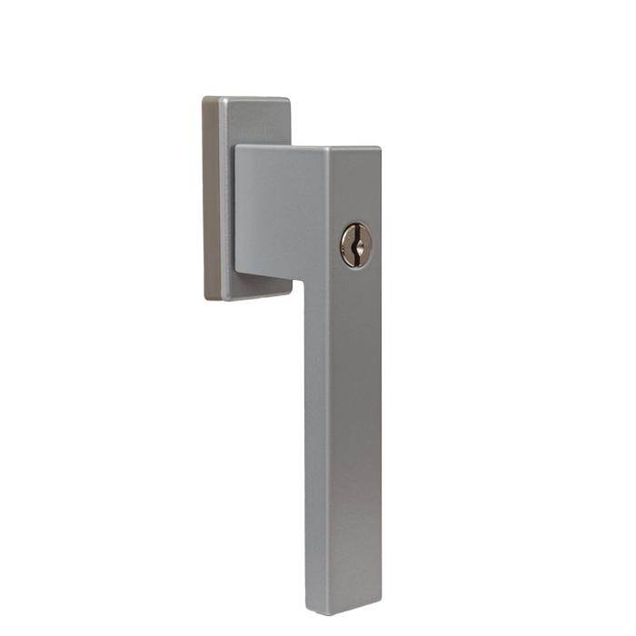 Window handle with a key - DUBLIN (silver)