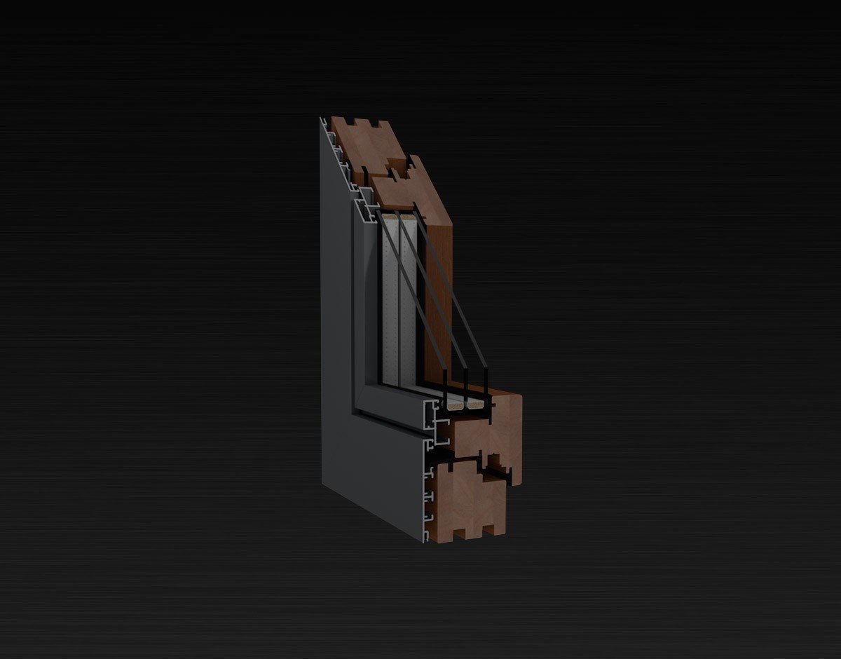 Okna drewniano-aluminiowe