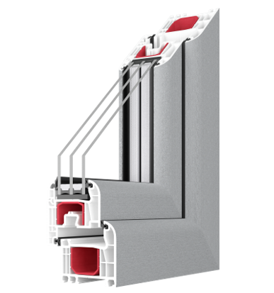 Przekrój profilu okna IGLO Light