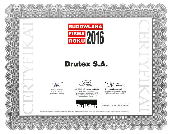 Drutex z wyróżnieniami: Budowlana Firma Roku i Osobowość Branży