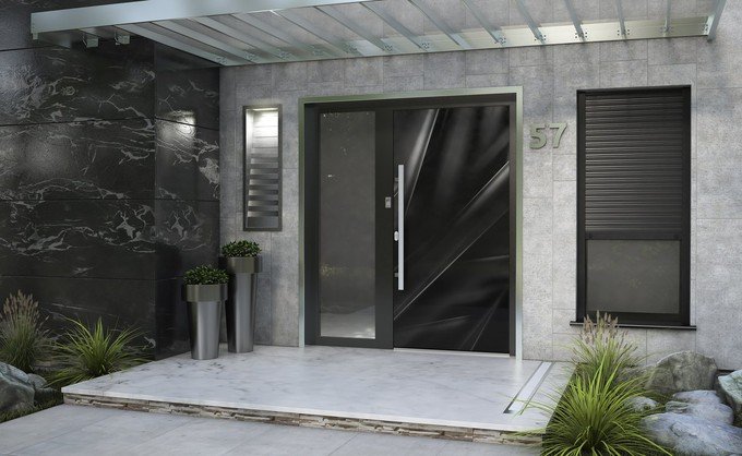 Drzwi z panelem szklanym