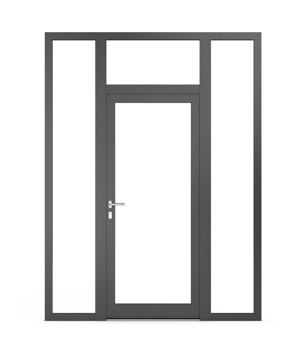 Fanlights in aluminium doors